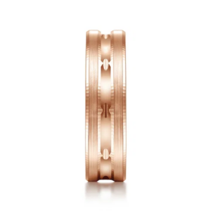 14K Gold 6mm – Satin Finish Carved Accents Men’s Wedding Band Gabriel 25