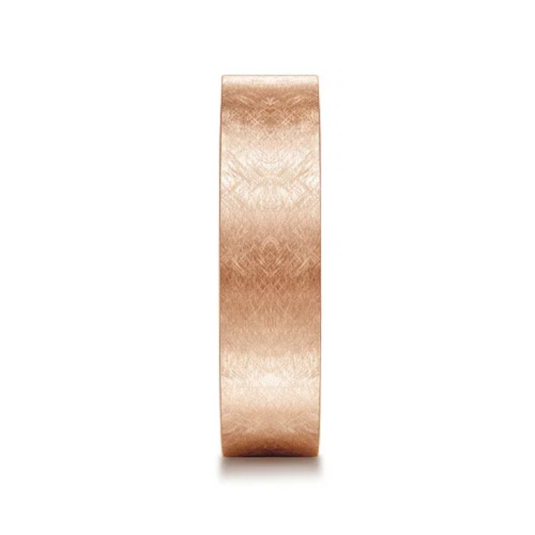 14K Gold 6mm – Flat Brushed Finish Men’s Wedding Band Gabriel 21