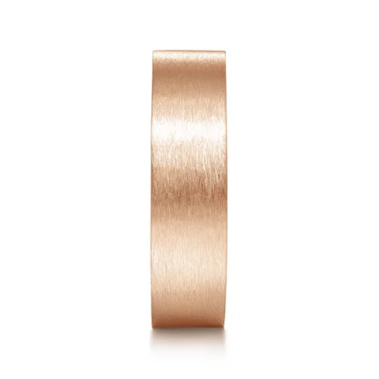 14K Gold 6mm – Horizontal Brush Men’s Wedding Band Gabriel 25