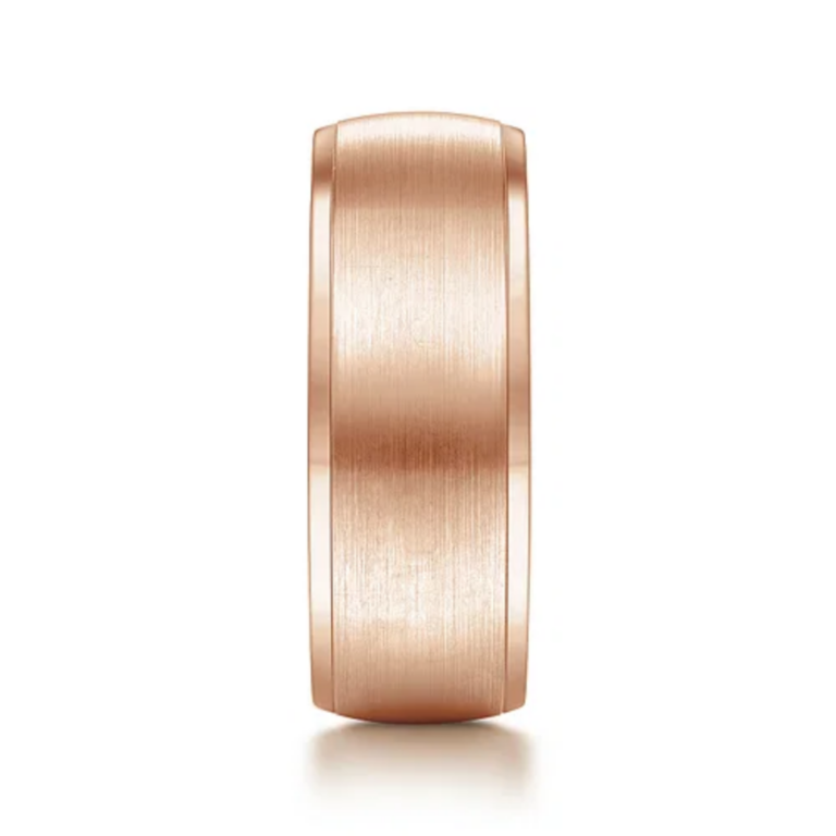 14K Gold 8mm – Satin Finish Men’s Wedding Band Gabriel 17