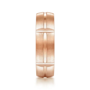 14K Gold 6mm – Satin Carved Station Men’s Wedding Band Gabriel 48