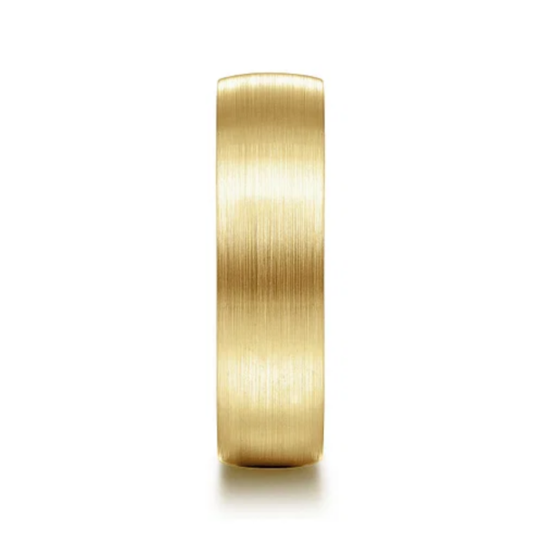 14K Gold 6mm - Satin Finish Men's Wedding Band - Image 4