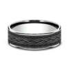 14K Gold and Tantalum 7.5mm – Wheat Weave Men’s Wedding Band Ammara Stone 34