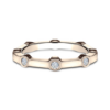 14K Gold Bezel Set Stationed Diamond Wedding Band Classic 31