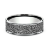 14K Gold and Tantalum 7.5mm – Paisley Men’s Wedding Band Ammara Stone 31