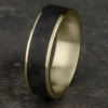 14K Gold and Carbon Fiber 6.5mm – Twilled Men’s Wedding Band Benchmark 33