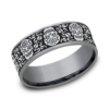 14K Gold and Tantalum 7.5mm – Skull King Men’s Wedding Band Ammara Stone 50