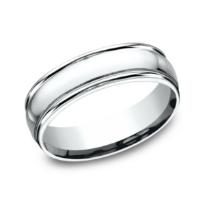 14K Gold 6.5mm - Rounded Polished Men's Wedding Band