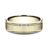 14K Gold 6mm – Rounded Satin Finish Men’s Wedding Band Benchmark 37