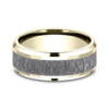 14K Gold and Tantalum 8mm – Bark Men’s Wedding Band Ammara Stone 54