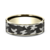 14K Gold and Tantalum 7.5mm – Camo Men’s Wedding Band Ammara Stone 37
