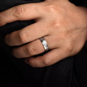 14K Gold 6mm – Diamond Brush Finish Men’s Wedding Band Gabriel 26