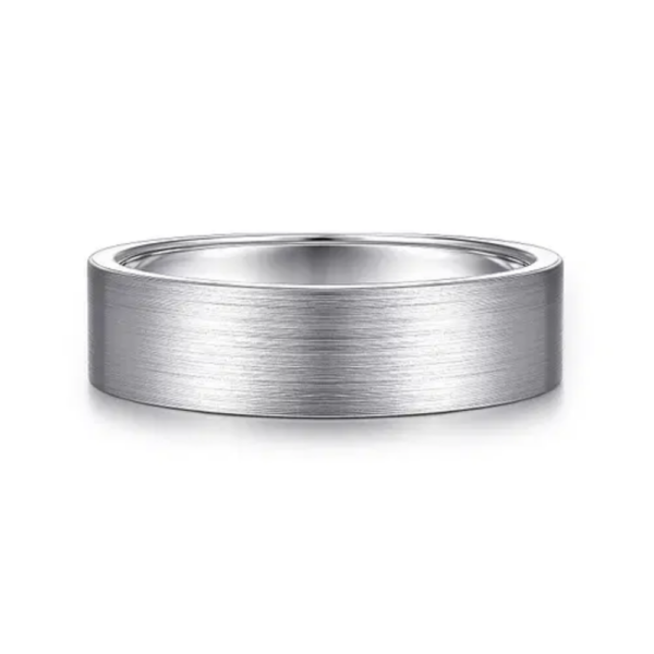 14K Gold 6mm - Flat Satin Finish Men's Wedding Band
