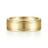 14K Gold 7mm – Milgrain Accented Men’s Wedding Band Gabriel 70
