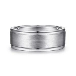 14K Gold 8mm - Satin Finish Men's Wedding Band