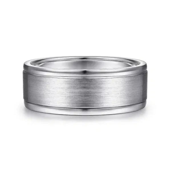 14K Gold 8mm - Satin Finish Men's Wedding Band