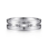14K Gold 6mm – Satin Finish Carved Accents Men’s Wedding Band Gabriel 44