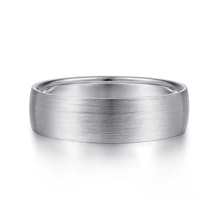 14K Gold 6mm – Satin Finish Men’s Wedding Band Gabriel 18