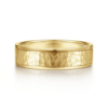14K Gold 6mm – Flat Hammered Finish Men’s Wedding Band Gabriel 70