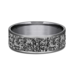 14K Gold and Tantalum 7.5mm – Bamboo Men’s Wedding Band Ammara Stone 41