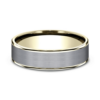 14K Gold and Tantalum 6.5mm – Satin Men’s Wedding Band Ammara Stone 34