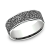 14K Gold and Tantalum 7.5mm – Paisley Men’s Wedding Band Ammara Stone 32