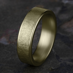 14K Gold 6.5mm – Swirl Finish Men’s Wedding Band 2 Benchmark 30