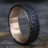 14K Gold and Black Titanium 6.5mm – Rock Men’s Wedding Band Benchmark 33