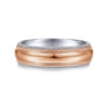 14K Two-Tone Gold 6mm – Double-Milgrain Men’s Wedding Band Gabriel 43