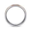 14K Two-Tone Gold 7mm – Three-Row Satin Men’s Wedding Band Gabriel 48