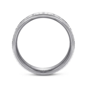 14K Two-Tone Gold 6mm – Vertical Etching Men’s Wedding Band Gabriel 20