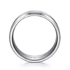 14K Gold 8mm – Satin Finish Beveled Edge Men’s Wedding Band Gabriel 42