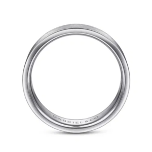 14K Gold 6mm – Flat Satin Finish Men’s Wedding Band Gabriel 42