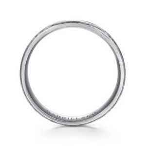 14K Gold 6mm – Horizontal Brush Finish Men’s Wedding Band Gabriel 16