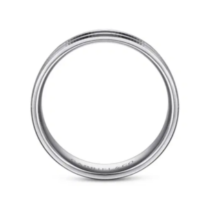 14K Gold 6mm – Satin Finish Carved Accents Men’s Wedding Band Gabriel 20