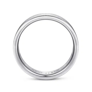 14K Gold 6mm – Flat Brushed Finish Men’s Wedding Band Gabriel 24
