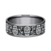 14K Gold and Tantalum 7.5mm – Skull King Men’s Wedding Band Ammara Stone 49