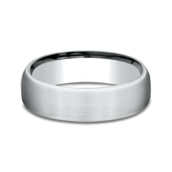 14K Two-Tone Gold 6.5mm - Sleeved Men's Wedding Band - Image 7