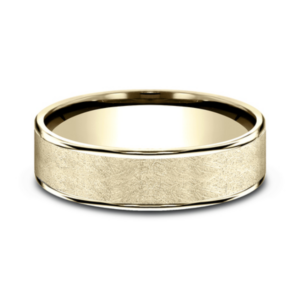 14K Gold 6.5mm - Swirl Finish Men's Wedding Band 2