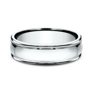 14K Gold 6.5mm - Rounded Polished Men's Wedding Band