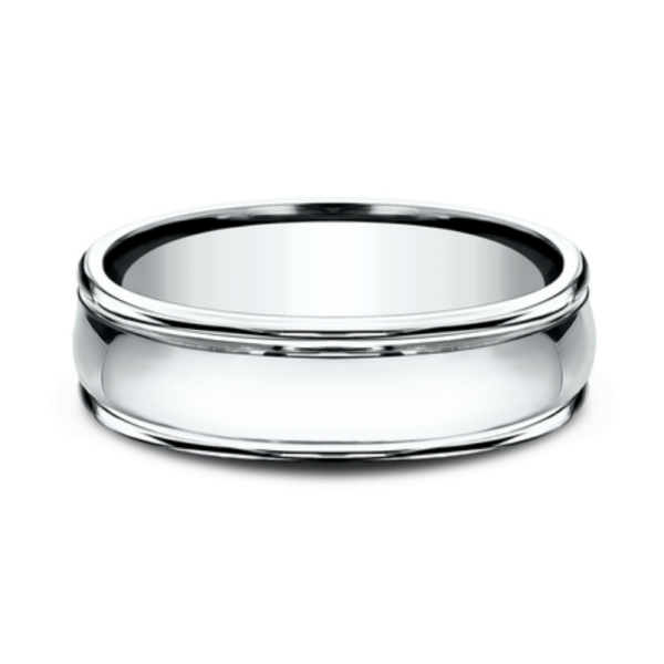 14K Gold 6.5mm - Rounded Polished Men's Wedding Band
