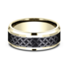 14K Gold and Black Titanium 8mm – Celtic Men’s Wedding Band Benchmark 52