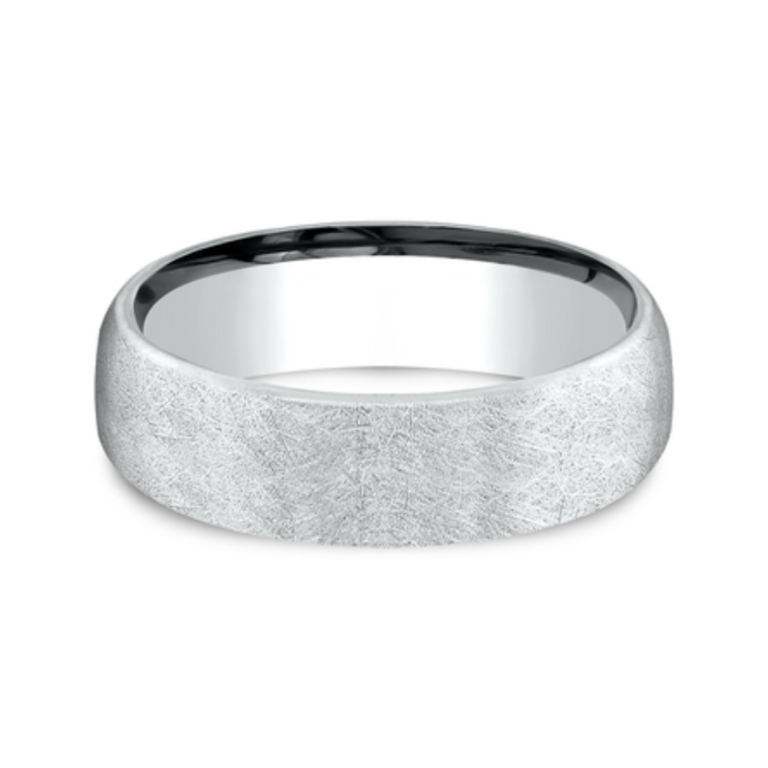 14K Gold 6.5mm – Swirl Finish Men’s Wedding Band Benchmark 13