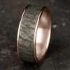 14K Gold and Tantalum 7.5mm – Rock Men’s Wedding Band Ammara Stone 36