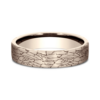 14K Gold 5mm – Fractured Rock Pattern Men’s Wedding Band Benchmark 34