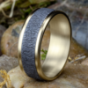 14K Gold and Tantalum 8mm – Bark Men’s Wedding Band Ammara Stone 56