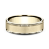 14K Gold 6.5mm – Wire Brush Men’s Wedding Band Benchmark 52
