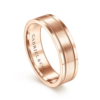 14K Gold 6mm – Satin Finish Milgrain Channels Men’s Wedding Band Gabriel 49