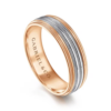 14K Two-Tone Gold 6mm – Milgrain Channel Men’s Wedding Band Gabriel 71