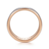 14K Two-Tone Gold 8mm – Satin Finish Milgrain Beveled Men’s Wedding Band Gabriel 42